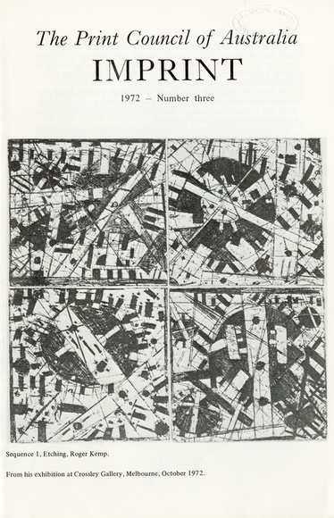 Artist: b'PRINT COUNCIL OF AUSTRALIA' | Title: b'Periodical | Imprint. Melbourne: Print Council of Australia, vol. 07, no. 3, 1972' | Date: 1972 Artist: b'PRINT COUNCIL OF AUSTRALIA' | Title: b'Periodical | Imprint. Melbourne: Print Council of Australia, vol. 07, no. 3, 1972' | Date: 1972