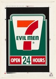 Artist: MARCSTA, | Title: 7 Evil men. | Date: 2001 | Technique: silkscreen, printed in colour, from multiple stencils