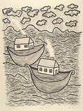 Artist: Bowen, Dean. | Title: Rough passage | Date: 1988 | Technique: lithograph, printed in black ink, from one stone