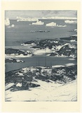 Artist: SCHMEISSER, Jorg | Title: Mawson Station | Date: 2001 | Technique: etching, printed in blue/grey ink, from one plate | Copyright: © Jörg Schmeisser