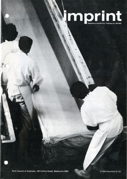 Artist: b'PRINT COUNCIL OF AUSTRALIA' | Title: b'Periodical | Imprint. Melbourne: Print Council of Australia, vol. 18, no. 4, 1983' | Date: 1983 Artist: b'PRINT COUNCIL OF AUSTRALIA' | Title: b'Periodical | Imprint. Melbourne: Print Council of Australia, vol. 18, no. 4, 1983' | Date: 1983
