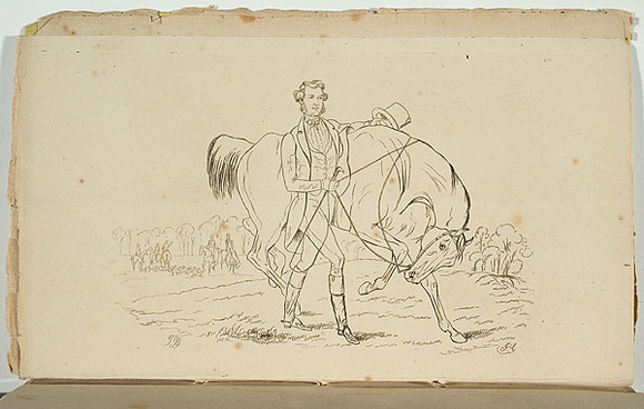 Artist: b'Carmichael, John.' | Title: b'The Master of the Fitz Roy Hunt.' | Date: 1850 | Technique: b'engraving and etching, printed in black ink, from one copper plate' Artist: b'Carmichael, John.' | Title: b'The Master of the Fitz Roy Hunt.' | Date: 1850 | Technique: b'engraving and etching, printed in black ink, from one copper plate'