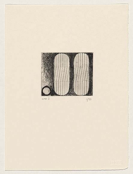 Artist: b'Friend, Ian.' | Title: b'not titled III (geometric forms)' | Date: 1989 | Technique: b'etching and drypoint, printed in black ink, from one plate' | Copyright: b'\xc2\xa9 Ian Friend' Artist: b'Friend, Ian.' | Title: b'not titled III (geometric forms)' | Date: 1989 | Technique: b'etching and drypoint, printed in black ink, from one plate' | Copyright: b'\xc2\xa9 Ian Friend'