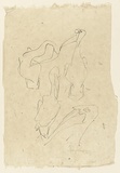 Artist: MACQUEEN, Mary | Title: Group of pelicans | Date: 1977 | Technique: transfer-lithograph, printed in black ink, from one plate | Copyright: Courtesy Paulette Calhoun, for the estate of Mary Macqueen