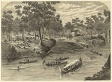 Artist: Calvert, Samuel. | Title: A Christmas scene on the Yarra. | Date: 1866 | Technique: wood-engraving, printed in black ink, from one block