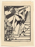 Artist: Pate, Klytie. | Title: Limpang Tung | Date: c.1933 | Technique: linocut, printed in black ink, from one block