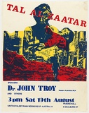 Artist: Woodhill, Kerry. | Title: Tal al Zaatar. Speakers Dr John Troy Western Australian MLA and others. | Date: 1978 | Technique: screenprint, printed in colour, from three stencils