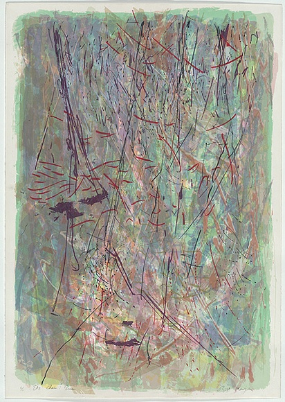 Artist: b'MEYER, Bill' | Title: b'Etz Chaim - green' | Date: 1988 | Technique: b'screenprint, printed in colour, from multiple stencils' | Copyright: b'\xc2\xa9 Bill Meyer' Artist: b'MEYER, Bill' | Title: b'Etz Chaim - green' | Date: 1988 | Technique: b'screenprint, printed in colour, from multiple stencils' | Copyright: b'\xc2\xa9 Bill Meyer'