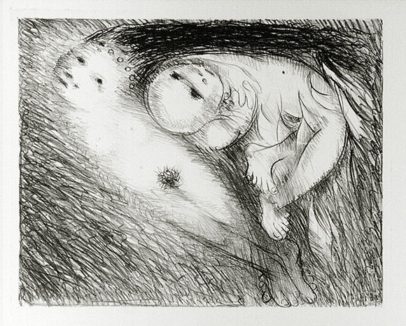 Artist: b'BOYD, Arthur' | Title: b'St Francis lying in the flames.' | Date: (1965) | Technique: b'lithograph, printed in black ink, from one plate' | Copyright: b'Reproduced with permission of Bundanon Trust' Artist: b'BOYD, Arthur' | Title: b'St Francis lying in the flames.' | Date: (1965) | Technique: b'lithograph, printed in black ink, from one plate' | Copyright: b'Reproduced with permission of Bundanon Trust'