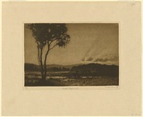 Artist: van RAALTE, Henri | Title: Night's approach | Date: c.1926 | Technique: aquatint, printed in warm black ink, from one plate