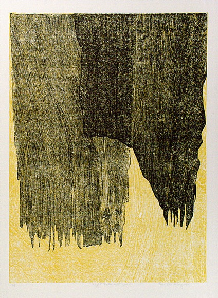 Artist: b'Buckley, Sue.' | Title: b'Night falls into day.' | Date: 1980 | Technique: b'woodcut, printed in colour, from multiple blocks' | Copyright: b'This work appears on screen courtesy of Sue Buckley and her sister Jean Hanrahan' Artist: b'Buckley, Sue.' | Title: b'Night falls into day.' | Date: 1980 | Technique: b'woodcut, printed in colour, from multiple blocks' | Copyright: b'This work appears on screen courtesy of Sue Buckley and her sister Jean Hanrahan'