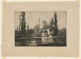 Artist: b'Long, Sydney.' | Title: b'Iffley Mill, Oxford' | Date: c.1919 | Technique: b'aquatint, printed in black ink with plate-tone, from one copper plate' | Copyright: b'Reproduced with the kind permission of the Ophthalmic Research Institute of Australia'