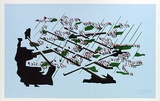 Artist: b'COLEING, Tony' | Title: bIdea for 'to do with blue' sculpture [1]. | Date: 1974 | Technique: b'screenprint, printed in colour, from multiple stencils'