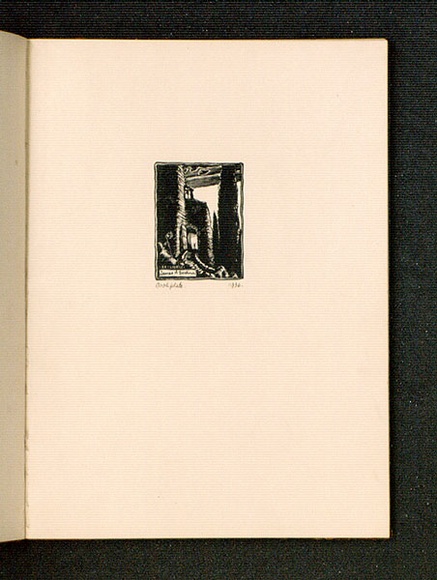 Artist: b'McGrath, Raymond.' | Title: b'Bookplate: James A Gardiner.' | Date: 1926 | Technique: b'wood-engraving, printed in black ink, from one plate' Artist: b'McGrath, Raymond.' | Title: b'Bookplate: James A Gardiner.' | Date: 1926 | Technique: b'wood-engraving, printed in black ink, from one plate'