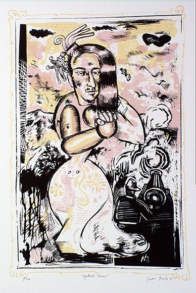 Artist: b'Davila, Juan.' | Title: b'Hybrid Venus.' | Date: 1991 | Technique: b'screenprint, printed in colour, from three stencils' Artist: b'Davila, Juan.' | Title: b'Hybrid Venus.' | Date: 1991 | Technique: b'screenprint, printed in colour, from three stencils'