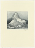 Artist: SCHMEISSER, Jorg | Title: Berg II | Date: 2002 | Technique: etching, printed in blue/grey ink, from one plate | Copyright: © Jörg Schmeisser