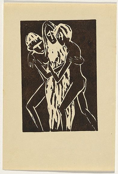 Artist: b'Kriegel, Adam.' | Title: b'The captive' | Date: 1950s | Technique: b'linocut, printed in black ink, from one block' Artist: b'Kriegel, Adam.' | Title: b'The captive' | Date: 1950s | Technique: b'linocut, printed in black ink, from one block'