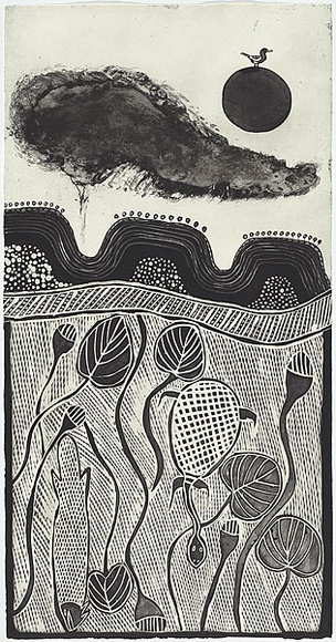 Artist: b'Adsett, Peter.' | Title: b'Gapu, tubig, air, water II' | Date: 1999 | Technique: b'etching and aquatint, printed in black in, from one plate' Artist: b'Adsett, Peter.' | Title: b'Gapu, tubig, air, water II' | Date: 1999 | Technique: b'etching and aquatint, printed in black in, from one plate'