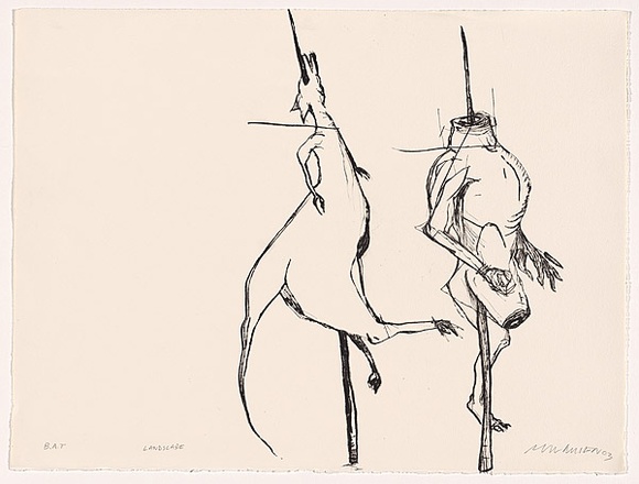 Artist: b'Cullen, Adam.' | Title: b'Landscape' | Date: 2003 | Technique: b'drypoint, printed in black ink, from one perspex plate'