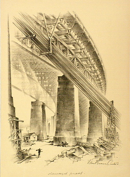 Artist: b'Curtis, Robert Emerson.' | Title: b'The North Shore approach.' | Date: 1932 | Technique: b'lithograph, printed in black ink, from one plate' Artist: b'Curtis, Robert Emerson.' | Title: b'The North Shore approach.' | Date: 1932 | Technique: b'lithograph, printed in black ink, from one plate'