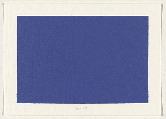 Artist: Wiebke, Karl. | Title: not titled [muted peacock blue] | Date: 2004 | Technique: screenprint, printed in acrylic paint, from one stencil
