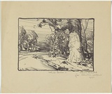 Artist: Herbert, Harold. | Title: Greeting card: White gum | Date: c.1933 | Technique: lithograph, printed in black ink, from one stone