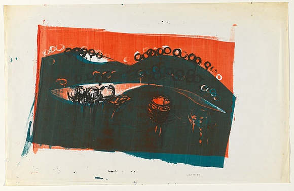 Artist: b'Grey-Smith, Guy' | Title: b'not titled' | Date: 1971 | Technique: b'screenprint, printed in colour, from four stencils' Artist: b'Grey-Smith, Guy' | Title: b'not titled' | Date: 1971 | Technique: b'screenprint, printed in colour, from four stencils'