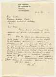 Artist: MADDOCK, Bea | Title: Letter on hand-made paper | Date: 1982