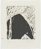 Artist: MADDOCK, Bea | Title: Landscape form | Date: 1962 | Technique: plaster-cut, printed in black ink by hand-burnishing, from one plaster block