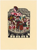Artist: HANRAHAN, Barbara | Title: Vanishing act | Date: 1989 | Technique: linocut, printed in black ink, from one block, hand-coloured