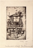 Artist: Curtis, Robert Emerson. | Title: Fisherman's Wharf, San Francisco. | Date: 1923 | Technique: etching, printed in black ink, from one plate