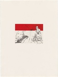 Artist: Bennett, Gordon. | Title: Terra Nullius (As far as the eye can see) | Date: 1993 | Technique: etching, printed in colour, from one  plate | Copyright: © Gordon Bennett, Licensed by VISCOPY, Australia