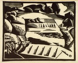 Artist: Black, Dorrit. | Title: Hillside. | Date: c.1933 | Technique: linocut, printed in black ink, from one block