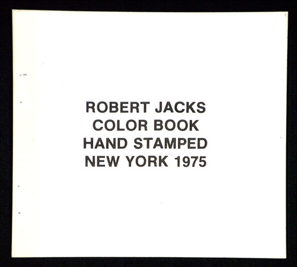 Artist: b'JACKS, Robert' | Title: b'Colour book hand stamped New York 1975.' | Date: 1975 | Technique: b'rubber stamps, printed in colour' Artist: b'JACKS, Robert' | Title: b'Colour book hand stamped New York 1975.' | Date: 1975 | Technique: b'rubber stamps, printed in colour'