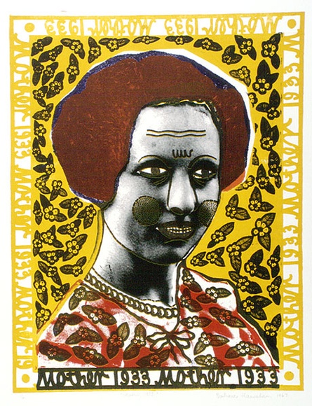 Artist: b'HANRAHAN, Barbara' | Title: b'Mother 1933' | Date: 1967 | Technique: b'lithograph, printed in colour, from two plates, screenprint printed in colour' Artist: b'HANRAHAN, Barbara' | Title: b'Mother 1933' | Date: 1967 | Technique: b'lithograph, printed in colour, from two plates, screenprint printed in colour'