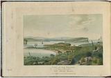 Artist: b'Lycett, Joseph.' | Title: b'View of the Heads, at the Entrance to Port Jackson, New South Wales.' | Date: 1824 | Technique: b'aquatint, etching, roulette, hand-coloured'