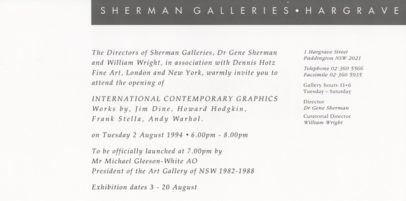 International Contemporary Graphics.