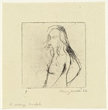Artist: b'WALKER, Murray' | Title: b'A young model' | Date: 1962 | Technique: b'drypoint, printed in black ink, from one plate'