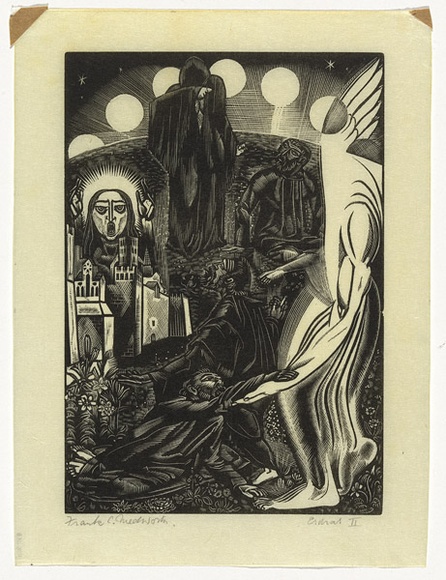 Artist: b'Medworth, Frank.' | Title: b'Endros II? Esdras II?' | Technique: b'wood-engraving, printed in black ink, from one block' Artist: b'Medworth, Frank.' | Title: b'Endros II? Esdras II?' | Technique: b'wood-engraving, printed in black ink, from one block'