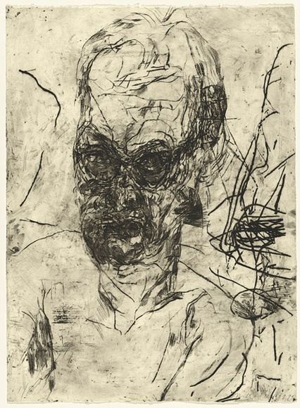 Artist: b'PARR, Mike' | Title: b'Untitled self-portraits 6.' | Date: 1990 | Technique: b'drypoint, printed in black ink, from one copper plate' Artist: b'PARR, Mike' | Title: b'Untitled self-portraits 6.' | Date: 1990 | Technique: b'drypoint, printed in black ink, from one copper plate'