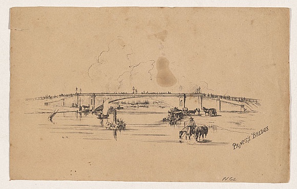Artist: b'Thomas, Edmund.' | Title: bPrince's Bridge. | Date: 1853 | Technique: b'pen-lithograph, printed in black ink, from one stone'