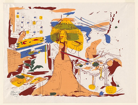 Artist: b'COLEING, Tony' | Title: b'Could I have your money now please, as I may be busy later.' | Date: 1976 | Technique: b'screenprint, printed in colour, from six stencils' | Copyright: b'\xc2\xa9 Garry Shead' Artist: b'COLEING, Tony' | Title: b'Could I have your money now please, as I may be busy later.' | Date: 1976 | Technique: b'screenprint, printed in colour, from six stencils' | Copyright: b'\xc2\xa9 Garry Shead'