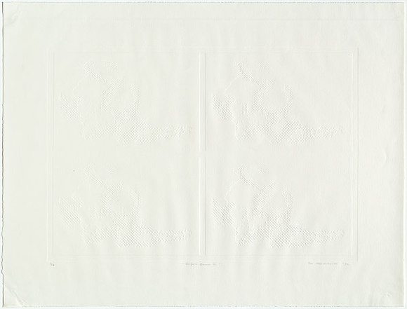 Artist: b'MADDOCK, Bea' | Title: b'Surface game III' | Date: 1972 | Technique: b'embossing, from one etched steel plate'