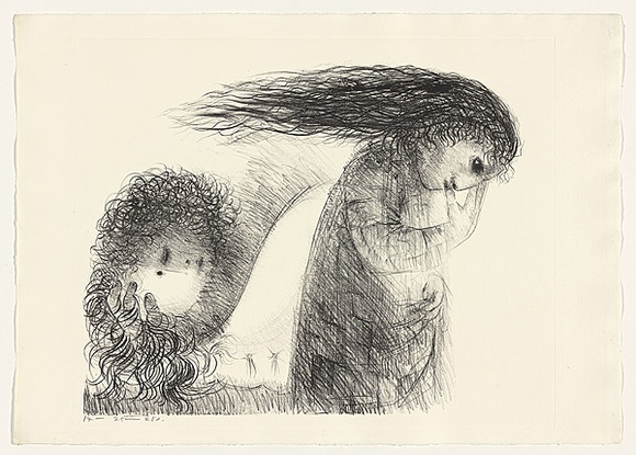 Artist: b'BOYD, Arthur' | Title: b'St Francis when young turning aside.' | Date: (1965) | Technique: b'lithograph, printed in black ink, from one plate' | Copyright: b'This work appears on screen courtesy of Bundanon Trust' Artist: b'BOYD, Arthur' | Title: b'St Francis when young turning aside.' | Date: (1965) | Technique: b'lithograph, printed in black ink, from one plate' | Copyright: b'This work appears on screen courtesy of Bundanon Trust'