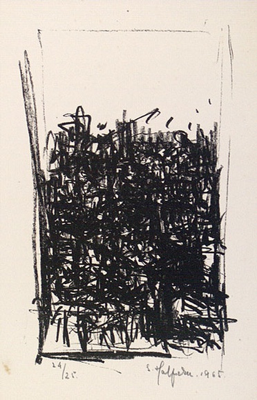 Artist: b'Halpern, Stacha.' | Title: b'not titled [Paris scene]' | Date: 1965 | Technique: b'lithograph, printed in black ink, from one stone [or plate]'