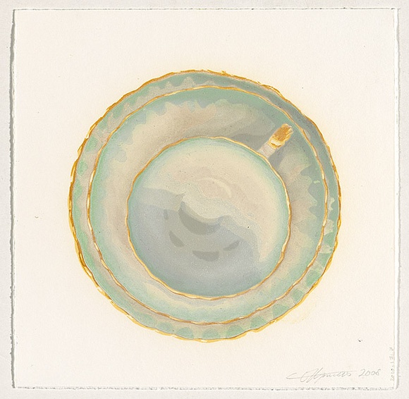 Title: b'Broken inheritance (ten things mum told me) 7 [verso]' | Date: 2008 | Technique: b'linocut, printed in colour by the reduction method, from one block'