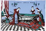 Artist: JILL POSTERS 1 | Title: Postcard: Gloria's green room | Date: 1983-87 | Technique: screenprint, printed in colour, from four stencils