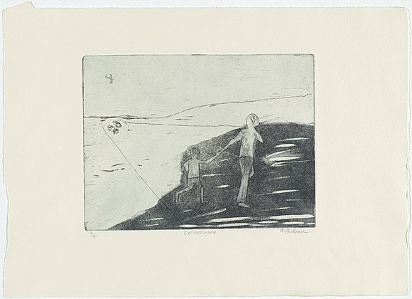 Artist: b'Dickerson, Robert.' | Title: b'Expressway.' | Date: 1978 | Technique: b'etching and aquatint, printed in blackish-blue ink, from one plate' Artist: b'Dickerson, Robert.' | Title: b'Expressway.' | Date: 1978 | Technique: b'etching and aquatint, printed in blackish-blue ink, from one plate'
