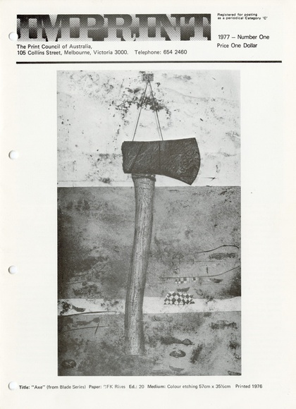 Artist: b'PRINT COUNCIL OF AUSTRALIA' | Title: b'Periodical | Imprint. Melbourne: Print Council of Australia, vol. 12, no. 1, 1977' | Date: 1977 Artist: b'PRINT COUNCIL OF AUSTRALIA' | Title: b'Periodical | Imprint. Melbourne: Print Council of Australia, vol. 12, no. 1, 1977' | Date: 1977