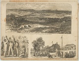 Artist: Mason, Walter George. | Title: A view of Botany Bay, Cook's River from Norwood on the Parramatta railway. | Date: 1857 | Technique: wood-engraving, printed in black ink, from one block